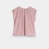 Sleeveless Blouse with Gathered Neckline and Bubble Hem