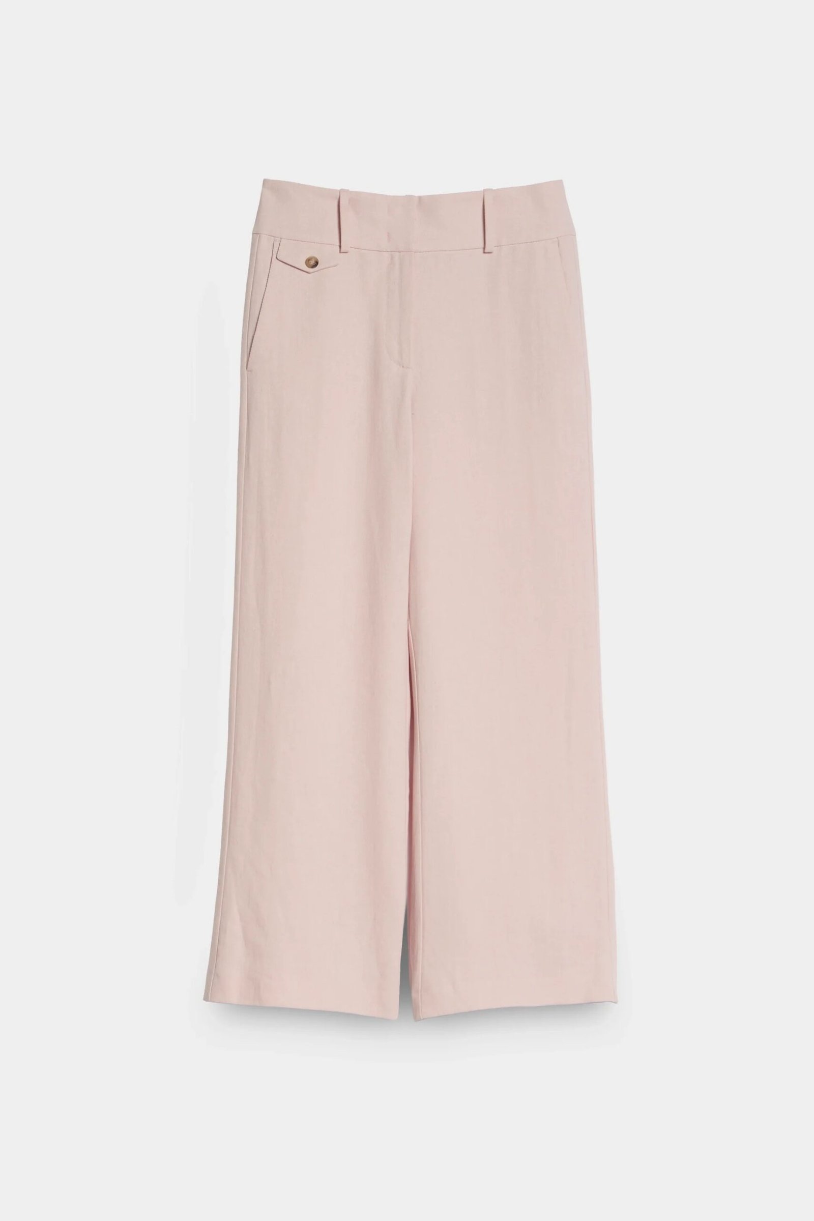 High Waist Flared Pants with Wide Leg and Pockets