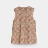Sleeveless Blouse with Round Neckline and Back Bow Detail