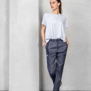 Wide Fit T Shirt with Rounded Neckline