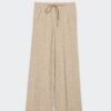 Wide Leg Drawstring Pants with Elastic Waist and Pockets