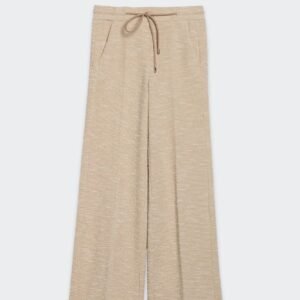 Wide Leg Drawstring Pants with Elastic Waist and Pockets
