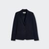 Single Breasted Jersey Blazer with Patch Pockets and Lapel